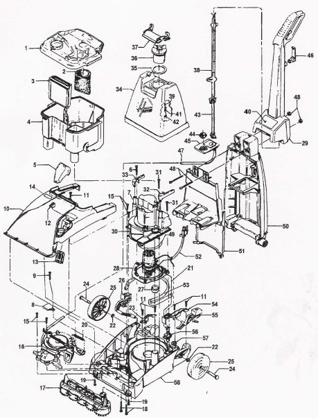 Hoover Model C3820 Vacuum Parts - Vacland Vacland