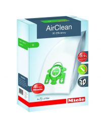 Miele 10123230 AirClean 3D Efficiency Dust Bag, Type U, 4 Count, 2 Air Filters   $ 17.99