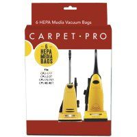 Carpet Pro HEPA Media Bags - 6pk