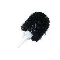 Black Polypropylene Twisted Wire, White Plastic, 1 5/8" x 15" Bowl Brush