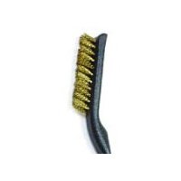 Black Horsehair Chisel Handle Spotting Brush, Wood 5" x 8.25" Detail & Carpet Brush